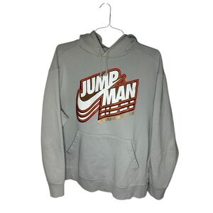 Jordan Jumpman Hoodie Mens XL Grey NBA World Champs 91 92 93 Graphic Pullover